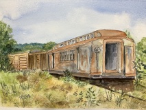 Patricia Olson  The Late Train  7.5 x 11