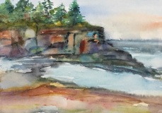 RauschenfelsS-202002-Lake-Superior-Shoreline-16x20-matted-and-framed-Sold